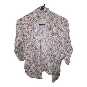 Passport Purple Floral Button Down Shirt
